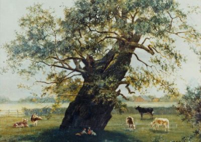 Erler Femeiche: Gemälde 1882 (Künstler: S. Erkens, in Privatbesitz: Graf Ferdinand von Merveldt)