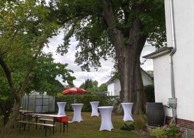 Ausrufung der Alten Eiche in Bremen-Vegesack: wunderschönes Ambiente zur anschließenden Feier im Garten unter der Rieseneiche
